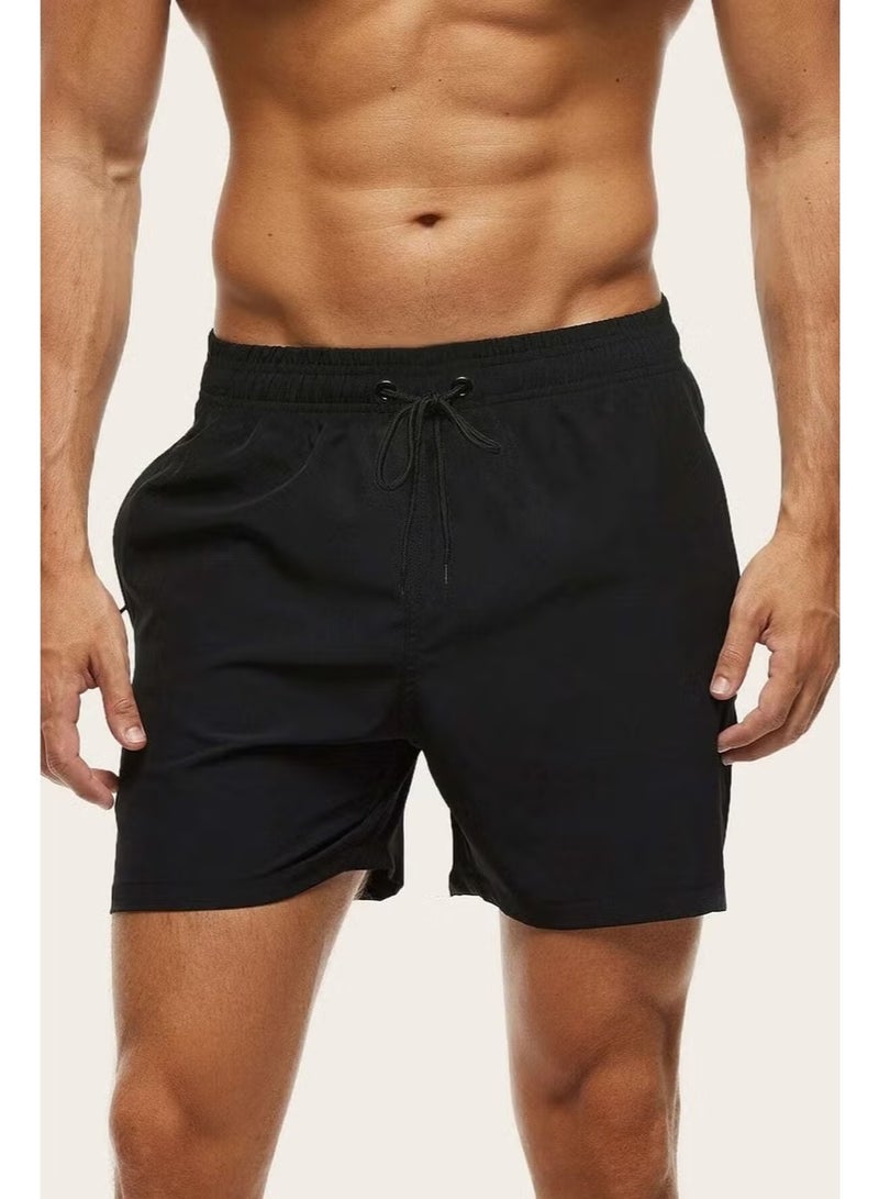Angelsin Men's Basic Standard Size Swimsuit with Zipper Pocket Swim Shorts - Image 1